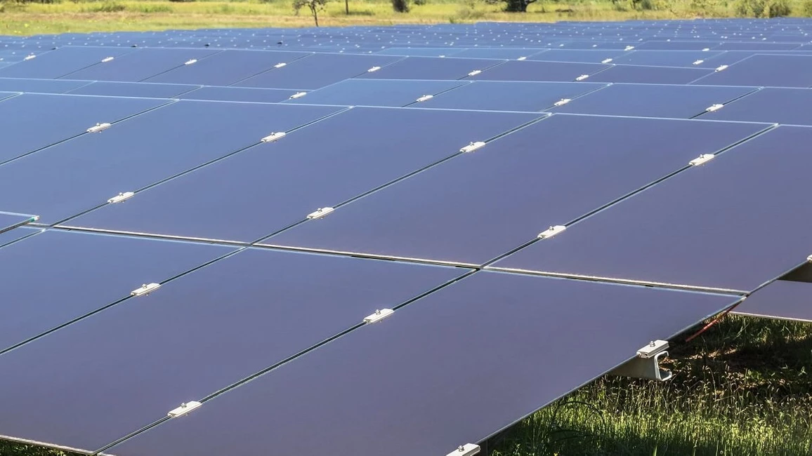 Dünnschicht Solarmodule im Solarpark